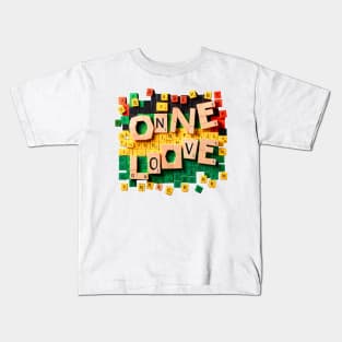 One Love: Jamaican Vibes Scrabble Tee Kids T-Shirt